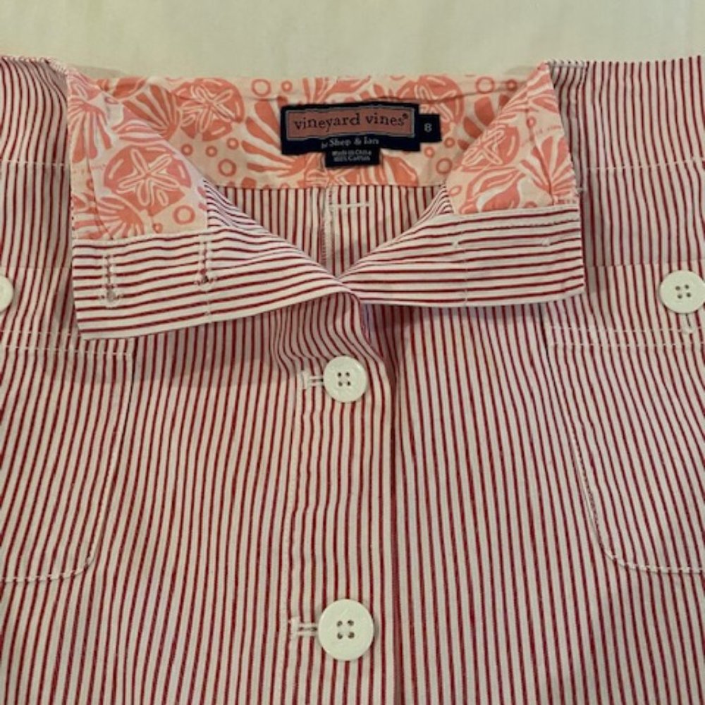 Vineyard Vines Red and White striped skirt